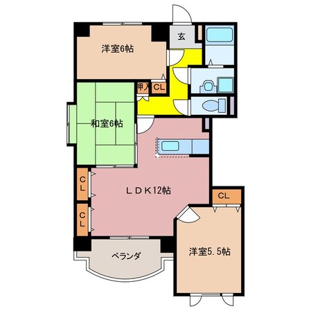 赤堀駅 徒歩7分 4階の物件間取画像